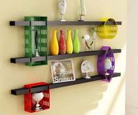 Home Sparkle DIY Cubic Wall Shelves Mild Steel (Multicolour)