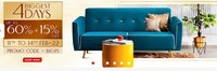 @home Biggest Days - Up to 60% Off + 15% Off (11-14 Feb) + 10% Cashback up to Rs.2000 on Zest Pay Later