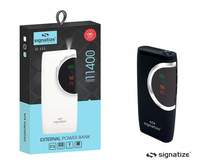 Signatize 11400mAh Portable Digital Power Bank with LED Torch, Dual USB Output Charger for Mobiles/Tablets SZ-115