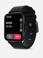 Hammer Pulse 2.0: Black Oximeter Bluetooth Calling Smartwatch with Body Temp Sensor