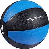 Amazonbasics Medizball, Size - 4 Kg, 1 Piece, Multicolor, Rubber
