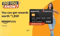 Amazon Pay ICICI Bank Credit Card: Welcome Offer rewards worth INR 1850/1600 for Prime/Non-Prime (Till 31st March) 