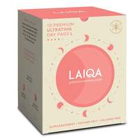 LAIQA Ultra Soft Moderate Flow Day Sanitary Pads for Women Pack of 12 - 10L Pads + 2 Pantyliners | Made with Natural Fibers | Rash-Free Premium Sanitary Pads with 4 wings | Comes With 100% biodegradable disposal bags