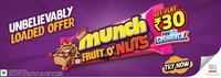 Buy Munch Fruit O’ Nuts and get Flat 20/30/- Paytm Cash back