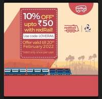 Get 10% Discount upto 50₹ on Train Tickets on RedBus || Zero Service Fee 