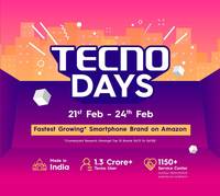 Tecno Days. (21-24 Feb) -  Smartphones Starts From Rs.6599 + Bank Offers
