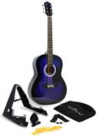 Martin Smith W-101-Bl-PK Acoustic Guitar Super Kit with Stand (Blue)