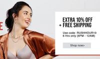 Zivame Rush Hour Sale (6Hours Only) - Extra 10% Off & Free Shipping