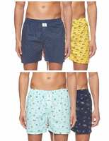  Longies Mens 100% Cotton Boxers ( Pack of 5 ) @ 418 & More