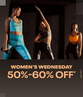 Reebok women's Wednesday 50-60% off + extra 10% off on prepaid orders of 1000 