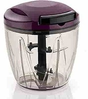 HITESHKUMAR Mini Handy and Compact Chopper with 3 Blades for effortlessly Chopping Vegetables and Fruits for Your Kitchen 12683 (Purple, 400 ml)