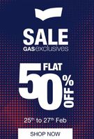 GAS Jeans Weekend Exclusive Flat 50% off +  coupon + 10% icici cashback