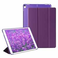 Gioiabazaar® iPad 9.7 2018/2017 Smart Case Cover [Synthetic Leather] Soft Back Magnetic Cover with Sleep/Wake Function [Ultra Slim] for Apple New iPad 9.7 2018/2017(Purple)