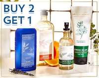 Bath and body works : Buy 2 Get 1 Free on Body Care & AromaTherapy