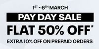 Reebok Official Pay Day Steal Minimum 50-65% off + Prepaid Discount 