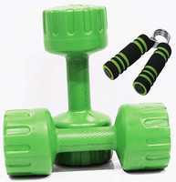 Aurion PVC Coated Dumbbells Weights Fitness Home Gym Exercise Barbell (Pack of 2) Light Heavy Ladies Mens Dumbbells