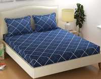 PRIDHI 180TC Beautifull Design Printed Double Bedsheet with 2 Pillow Covers- 88 x 90 Inches- Multicolor 