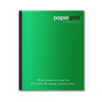 Papergrid Notebook - Short Book (19 cm x 15.5 cm), Four Line, 72 Pages, Soft Cover - Pack of 12