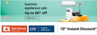 Summer Appliances Sale - Upto 60% Off + 10% Bank Discount