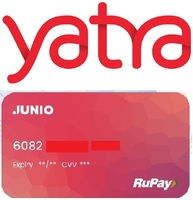 Yatra - Junio RuPay card - No min booking, Flat 15% OFF Dom Flights, Hotels & bus