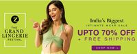 Zivame The Grand Lingerie Festival Sale - Upto 70% Off + Extra 10% Off + Free Shipping & More Offers