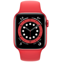{Prepaid}Apple Watch Series 6 Smartwatch (GPS, 40mm) (Blood Oxygen Sensor, Red, Sport Band)