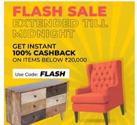 100% Cashback on Below Rs.20000 orders