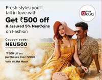 Tatacliq Get 500rs OFF On min. 2000 On Fashion Purchase