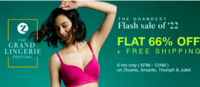 Zivame Flash Sale : Flat 66% off  + 250 off on 1000 For New User & Coupons for Old Users