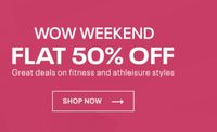 Reebok Wow Weekend Sale Min 50-65% off + 10% Off on Prepaid order Over Rs 1000
