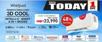 Lowest Today only - Whirlpool 1 Ton 3 Star Split Inverter Air Conditioner