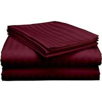 Fabture Cotton 300 TC Satin Double Bedsheet with Two Pillow Covers (King Size)