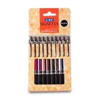 Linc Signetta Ball Pen, Black, 10 pcs
