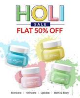 EarthRhythm : Flat 50% off on Skincare , Haircare , Lipcare , Bath & Body