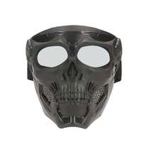 BOROLA Polarized Lens Spooky Skull Face Sandproof Mask for Motorcycle Off-Road Riding Comic Role Cos Mask (8-Series, Black)