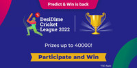 DesiDime Cricket League - 2022 - Prizes Upto Rs 40,000