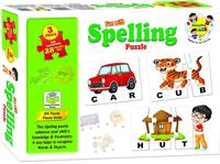 Educational Spelling Puzzle, 3 Self Correcting 28 Pieces Puzzle Set for Growing Kids