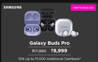 Samsung Galaxy Buds Pro With 10% Cashback Up to Rs.1000 
