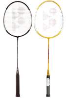 Yonex GR 303 Aluminum Blend Badminton Racquet with Half Cover, Set of 2