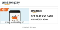 Get Flat ₹50 Back on Adding min. ₹500 using Amazon Pay UPI  [user specific]