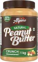 ALPINO Natural Peanut Butter Crunch 1 KG High Protein Peanut Butter Crunchy Vegan 1 kg on Flipkart