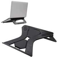 ELV DIRECT Foldable Portable Laptop Stand, Lapdesk, Laptop Riser, Ventilated, Compatible with Laptops Upto 15.6 inches (39.62 cm) 