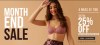 Clovia Month End sale - Up to 55% Off + Extra 25% off across site on orders above Rs.1299 + Free Shipping 