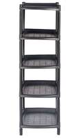 Kuber Industries Multipurposes 5-Tier Plastic Shoe Rack/Shelf/Storage Organizer for Home Kitchen Bedroom Door Entrance (Black)-46KM0564, 14 * 10 * 33 inches (Apply 5% off coupon)
