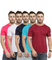AWG ALL WEATHER GEAR Men's Regular Fit T Shirt (Pack of 5)
