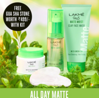 Free Gua Sha Stone Worth ₹499 With Lakme All Day Matte Kit