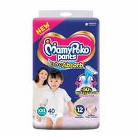 MamyPoko Pants Extra Absorb Diaper - Double Extra Large Size, Pack of 40 Diapers (XXL-40)