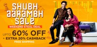 Weekend Steal Shubh Aarambh Sale | Up to 60% Off + Extra 20% Cashback