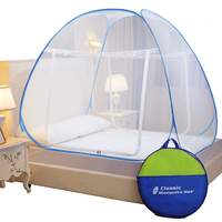Classic Mosquito Net for Bed Queen Size, Polyester, Foldable for Double Bed, Strong 30GSM, PVC Coated Steel - Queen Size