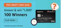  Amazon Credit Card Quiz - Answer & Win Rs.1000
